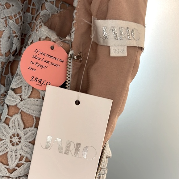 JARLO high neck lace dress in blue! - Picture 6 of 6